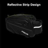 MOSISO Bike Rack Bag, Waterproof Bike Rear Rack Handbag Bicycle Trunk Bag, 14L EVA Mountain Bicycle Rear Seat Storage Saddle Pouch Cycling Luggage Pouch with Shoulder Strap, Lime Green