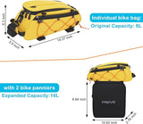 MOSISO Bike Rack Bag with 2 Removable Panniers, Waterproof Bike Trunk Cooler Storage Handbag Insulated Bicycle Rear Seat Pouch, Bicycle Storage Saddle Shoulder Bag Cycling Luggage Pouch, Yellow