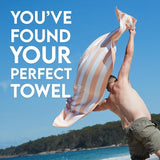 Dock & Bay Beach Towel - Quick Dry, Sand Free - Compact, Lightweight - 100% Recycled - Includes Bag - Cabana - Set of 6 - Extra Large (200x90cm, 78x35)