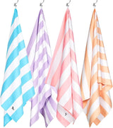 Dock & Bay Beach Towel - Quick Dry, Sand Free - Compact, Lightweight - 100% Recycled - Includes Bag - Cabana Light - Malibu Pink - Large (160x90cm, 63x35)