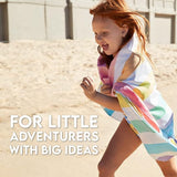 Dock & Bay Kid's Towel - for Beach Use - Quick Dry, Sand Free - Compact, Lightweight - 100% Recycled - Includes Bag - Summer - Unicorn Waves, Medium (130x70cm, 51x28)