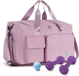 FIORETTO Women's Gym Duffle Bag with Shoes Compartment, 37L Capacity, Ideal for Travel, Gym, Sports, Duffel, Weekender