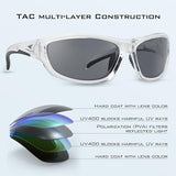 KastKing Hiwassee Polarized Sport Sunglasses for Men and Women, Wrap Sunglasses for Fishing Cycling and Running,UV Protection