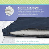 Bean Products Meditation Cushion - Zabuton Meditation Pillows for Sitting on Floor, Yoga Cushion, Cotton Yoga Pillow, Zen Kneeling Prayer Pad- Made in USA - Standard 24x24x2, Black
