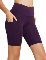 baleaf Women's 8"/ 5"/ 3" Biker Shorts High Waist Yoga Workout Gym Running Volleyball Spandex Shorts with Pockets