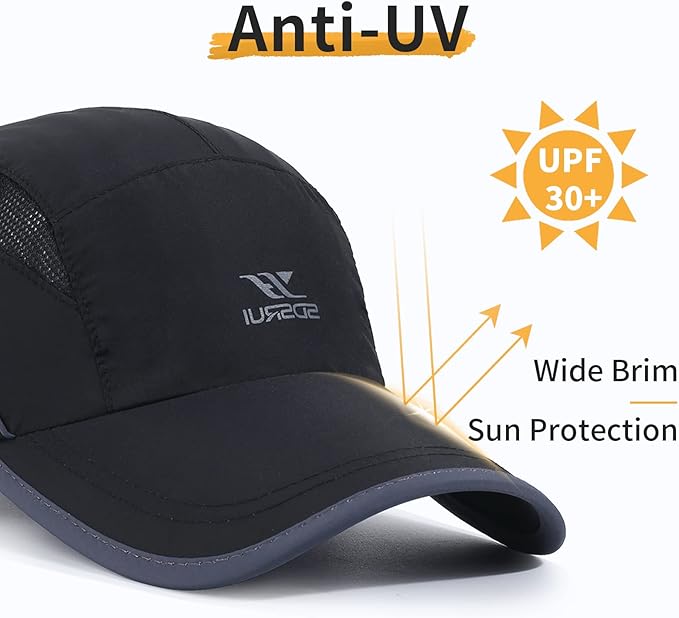 Running Hat Mesh Sports Cap Lightweight Quick Drying Runner Cap for Men Women