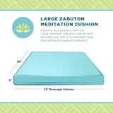 BEAN PRODUCTS MEDITATION CUSHION - Zabuton Meditation Pillows for Sitting on Floor, Yoga Cushion, Cotton Yoga Pillow, Zen Kneeling Prayer Pad- MADE IN USA - Premium 32x26x3, PURPLE