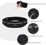 GUZACK Slim Running Belt for Phone 6.8'', Ultra Light Running Belts for Women/Men, Zipper Waterproof Running Waist Pack, Reflective Running Fanny Pack With 3 Separate pouch