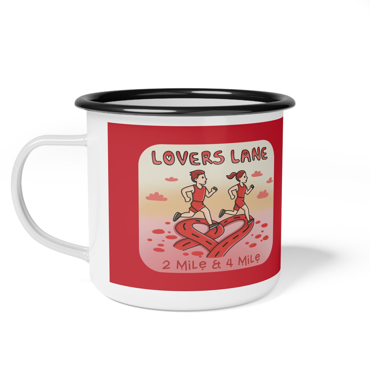 Lovers Lane 2 Mile & Relay Enamel Camp Cup - 12 oz