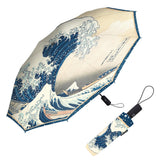 Hokusai "The Great Wave" Travel Umbrella – Compact, One-Touch Open & Close