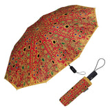 Klimt Hope II Red Travel Umbrella – Compact, One-Touch Open & Close