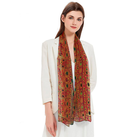 Klimt Hope II Long Sheer Scarf – Lightweight, Elegant, Silky-Soft