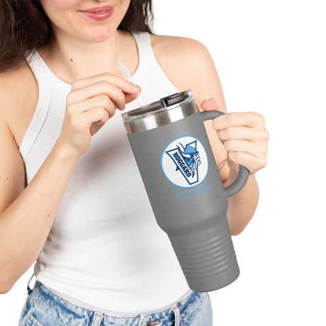 Hoggard Vikings Football 40oz Insulated Stainless Steel Tumbler