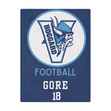 Hoggard Vikings Football Minky Blanket — Custom Name + Team Number
