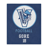 Hoggard Vikings Football Minky Blanket — Custom Name + Team Number