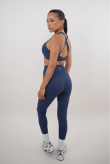 I Am Glowing Navy Blue Quick Dry Butter Legging