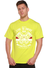 Live To Ride 1980 Men's Bamboo Viscose/Organic Cotton Short Sleeve Graphic T-Shirt