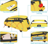 MOSISO Bike Rack Bag with 2 Removable Panniers, Waterproof Bike Trunk Cooler Storage Handbag Insulated Bicycle Rear Seat Pouch, Bicycle Storage Saddle Shoulder Bag Cycling Luggage Pouch, Yellow