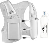 Running Vest for Women Men, USA Original Patent, Adjustable Chest Straps Running Hydration Vest with 500ml Soft Flask, Lightweight Reflective Hydration Backpack for Marathon