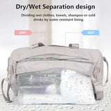 MABROUC Duffle Bag For Women, Sports Duffel Bag for Gym with Wet Pocket & Shoe Compartment, Overnight Weekender Travel Bag