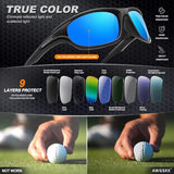 Polarized Sports Sunglasses for Men,TR90 Unbreakable Frame Sunglasses for Fishing Driving Cycling UV400 Protection