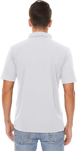 MAGCOMSEN Men's Polo Shirts 3 Buttons Casual Work T Shirts Quick Dry Short Sleeve Golf Shirt Pique Jersey Outdoor Performance