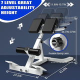 Roman Chair,Back Extension Bench,Multi Functional Ab Bench, Hyperextension Bench Abdominal Exercise, Leg Strength Trainer Home Men Women Full Body