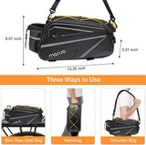 MOSISO Bike Rack Bag, Waterproof Bike Rear Rack Handbag Bicycle Trunk Bag, 14L EVA Mountain Bicycle Rear Seat Storage Saddle Pouch Cycling Luggage Pouch with Shoulder Strap, Yellow