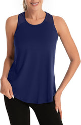 Aeuui Womens Workout Tops for Women Racerback Tank Tops Mesh Yoga Shirts Athletic Running Tank Tops Sleeveless Gym Clothes