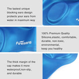 Firesara Swim Cap, Original Updated Swimming Cap 3D Ergonomic Design Comfortable Durable Ear Protection for Women Kids Men Adults Boys Girls for Long or Short Hair with Nose Clip and Ear Plugs