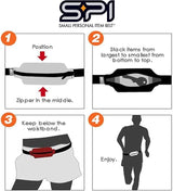 SPIbelt Running Belt for Women Men, Phone Holder for Running, Running Fanny Pack, Holder for Phone, Running Waist Pack, Adjustable Waist, [Fits All Phones]. Black with Hot Pink Zipper