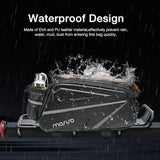 MOSISO Bike Rack Bag, Waterproof Bike Rear Rack Handbag Bicycle Trunk Bag, 14L EVA Mountain Bicycle Rear Seat Storage Saddle Pouch Cycling Luggage Pouch with Shoulder Strap, Orange