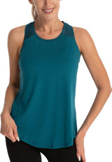Aeuui Womens Workout Tops for Women Racerback Tank Tops Mesh Yoga Shirts Athletic Running Tank Tops Sleeveless Gym Clothes