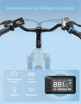 Jasion YC1/ST 26" Electric Bike, 750W Peak Motor, Step-Through Ebike for Adults, 360WH Removable Battery, Up to 40miles, Max 23MPH Urban Commuter E-Bike, 7 Speeds & Front Suspension
