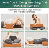 Premium Crushed Sponge Yoga Bolster Pillow for Yin Yoga, Restorative & Meditation - Rectangular Cushion