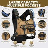 USA Original Patent Running Hydration Vest Backpack, Lightweight Chest Pack with 2.0L Water Bladder Bag Daypack for Hiking Running Cycling Race Marathon for Women Men
