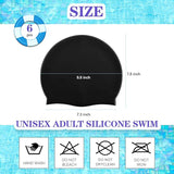 Syhood 6 Pieces Unisex Adult Silicone Swim Cap Waterproof Swimming Hat Non Slip Pool Hat Elastic Silicone Cap for Long and Short Hair