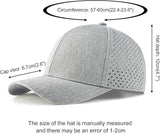 VOBOOM Men Snapback Trucker Hat, Baseball Cap for Breathable Side Laser Cut Holes