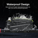 MOSISO Bike Rack Bag, Waterproof Bike Rear Rack Handbag Bicycle Trunk Bag, 14L EVA Mountain Bicycle Rear Seat Storage Saddle Pouch Cycling Luggage Pouch with Shoulder Strap, Lime Green