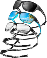 KALIYADI Polarized Sunglasses for Men, Sports Sun Glasses for Driving Cycling Fishing with UV protection
