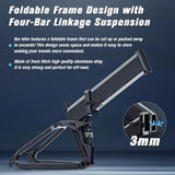 W Wallke 2025 X3 ProMax MAX Folding Dual Motor Electric Bike, 48V 44Ah/22Ah Long Range Adults Ebike, 26" Fat Tire All Terrian Full Suspension 31-34 MPH Fast E-Bike, 7-Speed Mountain e Bicycle, UL2849