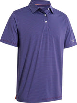 Men's Golf Polo Shirts Short Sleeve Striped Performance Moisture Wicking Dry Fit Golf Shirts for Men