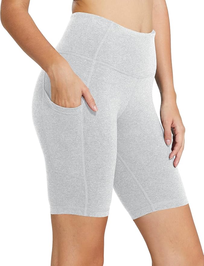 baleaf Women's 8"/ 5"/ 3" Biker Shorts High Waist Yoga Workout Gym Running Volleyball Spandex Shorts with Pockets