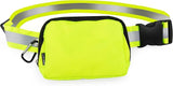 Reflective Belt Bag Night Sash for Night Safety - High Visibility Hip Bag Waist Pack with Large Storage Pouch - Adjustable Night Fanny Pack for Dog Walking, Hiking, Biking