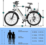 V80 Electric Bike, 1000W Motor 28MPH Ebike, 48V 13Ah Removeable Battery, 26'' City Cruiser Adult Electric Bicycles up to 70 Miles