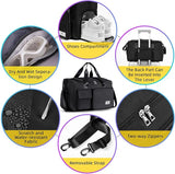 FIORETTO Women's Gym Duffle Bag with Shoes Compartment, 37L Capacity, Ideal for Travel, Gym, Sports, Duffel, Weekender