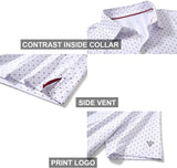Men's Golf Polo Shirts Short Sleeve Striped Performance Moisture Wicking Dry Fit Golf Shirts for Men