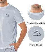 NORTHYARD Men's UPF 50+ Sun Protection Shirts Swim SPF UV Quick Dry Short Sleeve T-Shirts for Athletic Fishing Rash Guard