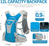 Hydration Pack Backpack, Lightweight Water Backpack with 2L Leakproof Hydration Bladder Daypack for Men Women,Running Hydration Vest for Outdoor Trail