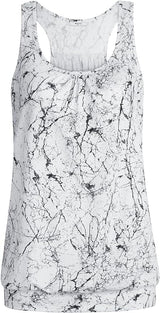 Miusey Womens Sleeveless Round Neck Loose Fit Racerback Yoga Tank Top